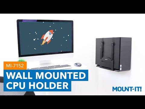 Wall Mounted CPU Holder with Secure Straps