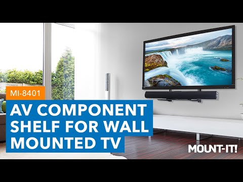 AV Component Shelf For Wall Mounted TV | 1 Tempered Glass Shelf