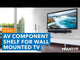 AV Component Shelf For Wall Mounted TV | 1 Tempered Glass Shelf