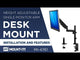 Single Monitor Desk Mount with Pole