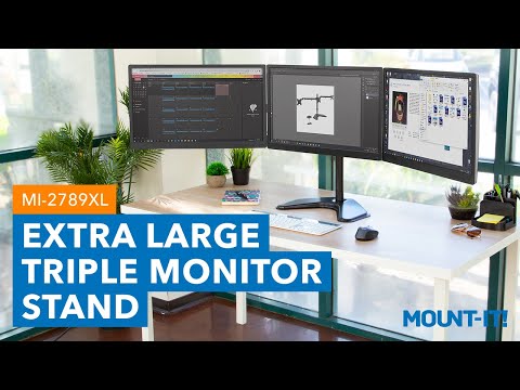 Triple Monitor Stand for Screens up to 27"