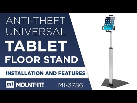 Secure Universal Tablet Floor Stand with Lock