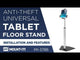 Secure Universal Tablet Floor Stand with Lock