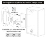 Speaker Mount - Universal Heavy Duty Speaker Wall Mount (Pair) - Mount-It! - MI-SB130
