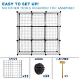 Storage Crate - Wire Cube Storage Organizer - Mount-It! -